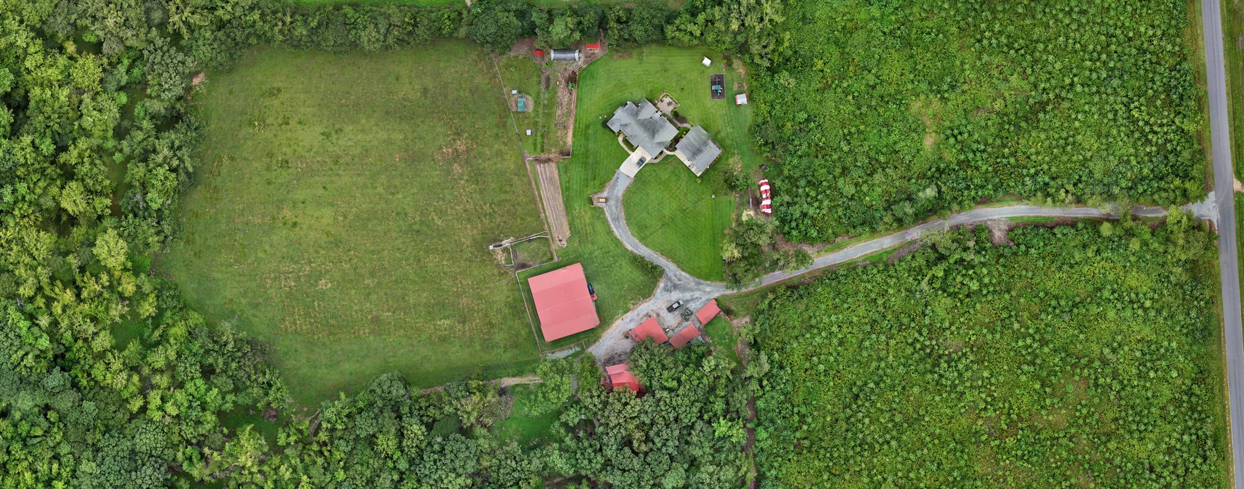 Orthophoto map of a farm property